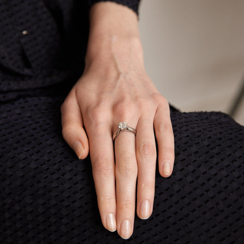 Bague 50 Bague Solitaire Diamant 1.40ct 58 Facettes DV0118-1