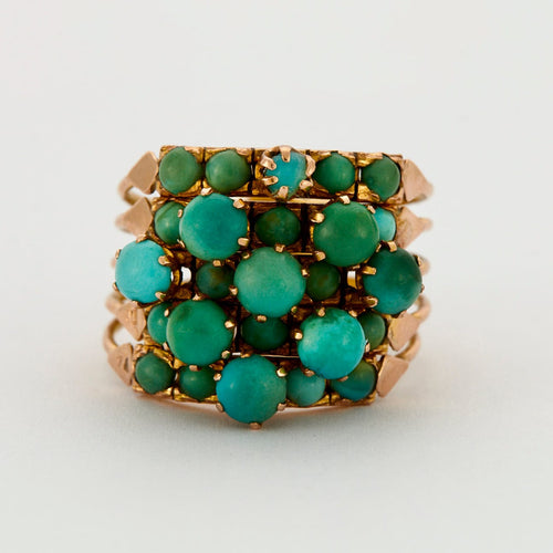 Bague 56 Bague Harem Turquoises 58 Facettes DV0222-24