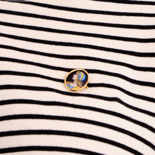 Broche Broche Or Jaune émail de Limoges 58 Facettes DV0222-20