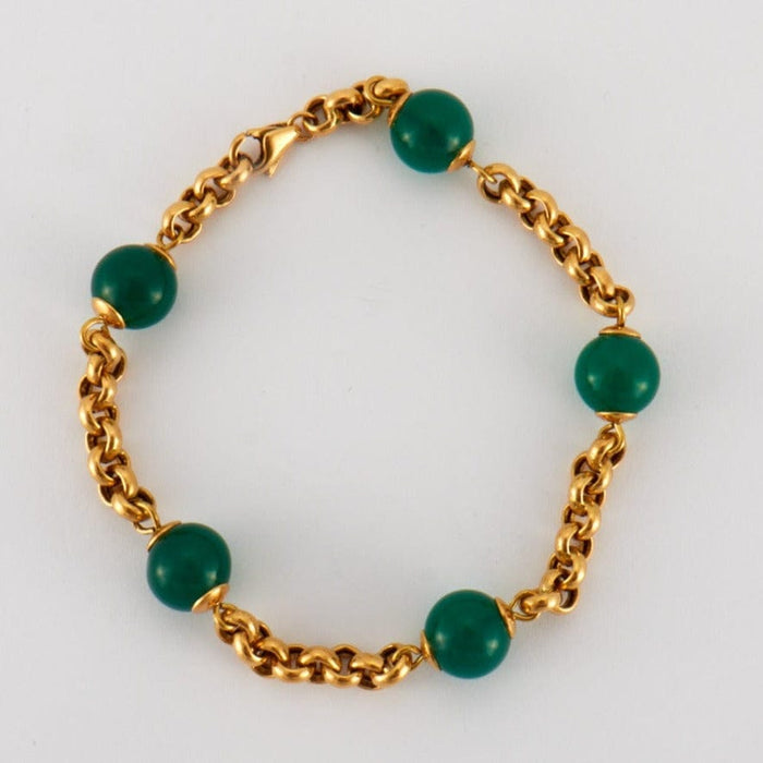 Bracelet Bracelet Perles de Chrysoprase 58 Facettes DV0222-5