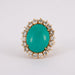 Ring 56 Marguerite turquoise ring, diamonds 58 Facettes