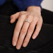 Ring 53 / White/Grey / 750‰ Gold Trilogy Diamond Ring 58 Facettes 220012R