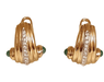 Earrings Clip-on earrings Yellow gold Diamonds Emeralds 58 Facettes R1631