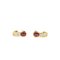 Boucles d'oreilles Boucles d’oreilles demi-créoles Or jaune Diamants Rubis 58 Facettes 667