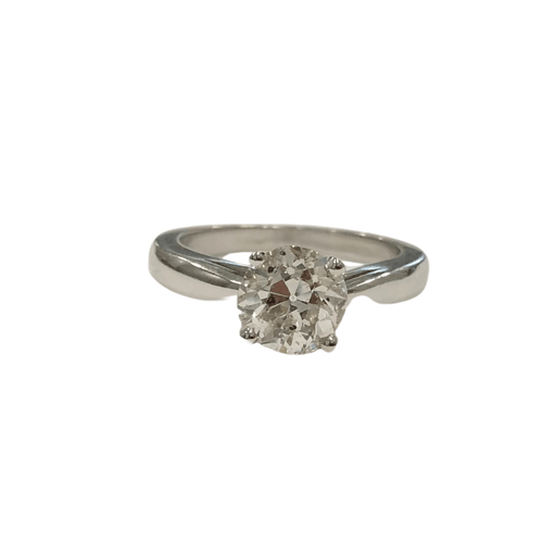 49.5 Bague solitaire diamant 1,28 ct or blanc 58 Facettes