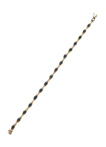 Bracelet Bracelet rivière or jaune saphirs et diamants 58 Facettes