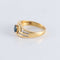Bague 55 Bague Saphir et double ligne de Diamants 58 Facettes FM79
