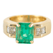 Ring 49 Emerald and Diamond Ring 58 Facettes 8397