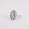 Bague 55 Bague ovale, en or gris, diamants 58 Facettes