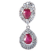 Earrings Ruby Diamond Earrings 58 Facettes 1