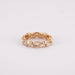 Ring 57 Alliance in yellow gold, diamonds, marquise 58 Facettes
