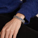 Bracelet Wrist size: 17.7 cm / White/Grey / 750 Gold Sapphire & Diamond Bracelet 58 Facettes 190328R