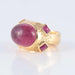 Ring 52 Cabochon Pink Tourmaline Ring 58 Facettes 1