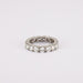 Full circle Alliance ring in white gold, diamonds 58 Facettes