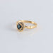 Ring 54 Sapphire Ring surrounded by Diamonds 58 Facettes FM54