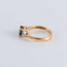 Ring 49 Yellow gold ring Shouldered sapphire Diamonds 58 Facettes FM72