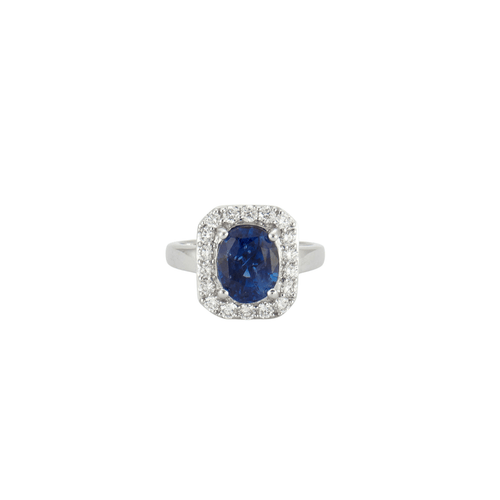 Bague Bague rectangle Saphir Diamants 58 Facettes BO994
