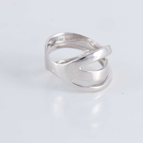 Bague 59 Bague Croisée Diamants 58 Facettes FM97