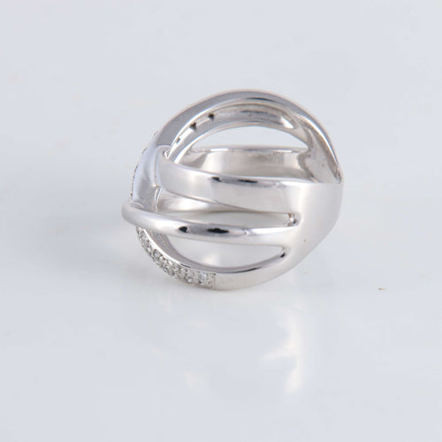 Bague 59 Bague Croisée Diamants 58 Facettes FM97