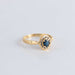 Ring 54 Sapphire Ring surrounded by Diamonds 58 Facettes FM54