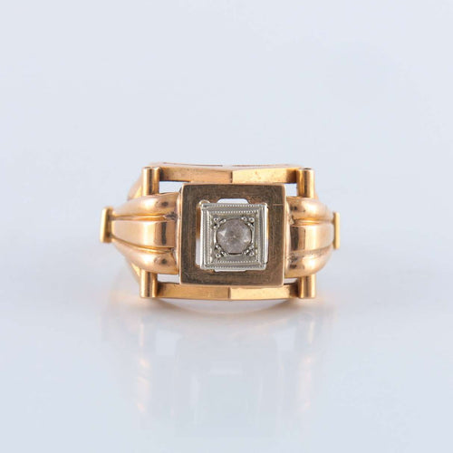 Bague 52 Bague Tank pierre blanche 58 Facettes 147