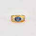 Ring 49 Sapphire Diamond Bangle Ring 58 Facettes DV0484-1