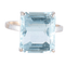 Bague Bague Aigue-Marine, or gris 58 Facettes