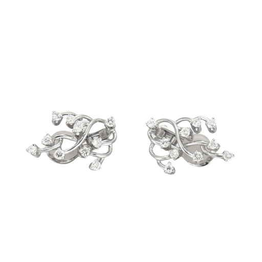 Boucles d'oreilles Boucles d'oreilles, or gris, diamants 58 Facettes HS7269