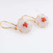 Earrings Flower earrings Rock crystal Coral Diamonds 58 Facettes B9624
