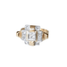Ring Tank Ring Rose gold, Platinum and Diamonds 58 Facettes
