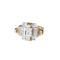 Bague Bague Tank Or rose, Platine et Diamants 58 Facettes