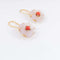Boucles d'oreilles Boucles d'oreilles fleurs Cristal de roche Corail Diamants 58 Facettes B9624