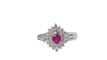 Bague Bague rubis ovale certifié et diamants 58 Facettes 31244