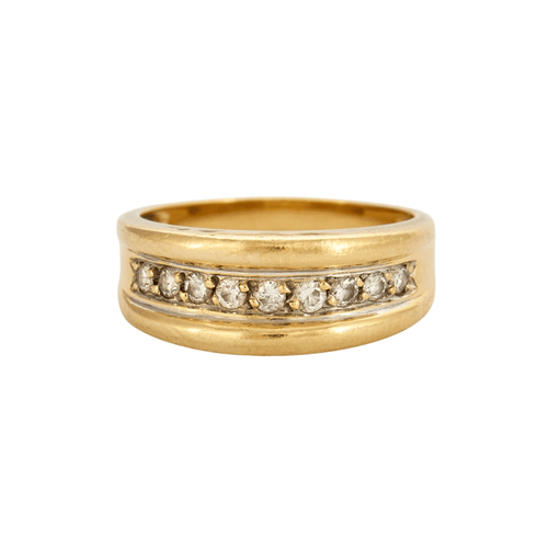 Bague Bague godronnée or jaune et  diamants 58 Facettes DV0548-5