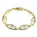 Bracelet Gold platinum and diamond bracelet 58 Facettes 94