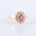 Ring 53 Marguerite Ring Pink Sapphire Diamonds 58 Facettes