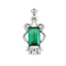 Pendentif Grand Pendentif Tourmaline & Diamants Platine, Vers 1920 58 Facettes