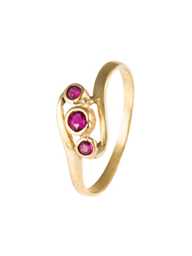 Bague Bague trois Rubis 58 Facettes C0112