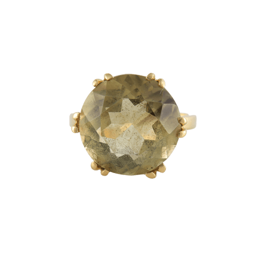 Bague 52 Bague Quartz jaune-brun 58 Facettes 85