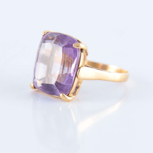 Bague 51 Bague Améthyste taille coussin 58 Facettes 89