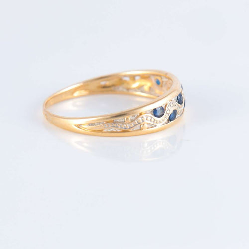 Bague 56 Bague Serpentine Saphirs 58 Facettes JE 237