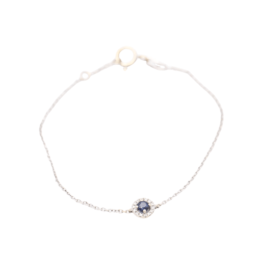 Bracelet Bracelet Or blanc Saphir Diamant 58 Facettes E359473