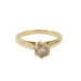 Ring Solitaire Gold Ring Pink-brown Diamond 0.50ct 58 Facettes I7564