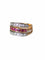 Bague Victorienne triple anneau en or rose, platine, rubis et diamants 58 Facettes
