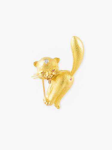 Broche BROCHE CHAT "FARCEUR" 58 Facettes 130027