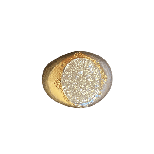 Bague Bague Chevalière Diamants 58 Facettes