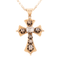 Pendentif Croix provençale or jaune et diamants 58 Facettes