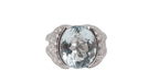 Ring White gold aquamarine and diamond ring 58 Facettes 31052