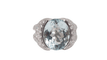 Bague Bague en or blanc aigue-marine et diamants 58 Facettes 31052