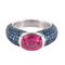 Bague Bague Jonc Tourmaline rose 58 Facettes